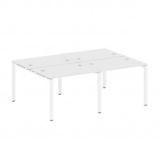 Metal System Рабочая станция на 4 места на П-образном м/к БП.СМ-4.1 Белый/Металл Белый 2000*1475*750