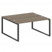 Metal System Рабочая станция на О-образном м/к БО.РАС-СП-2.4 Вяз Благородный/Металл Антрацит 1600*14