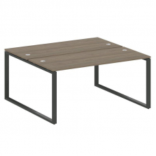 Metal System Рабочая станция на О-образном м/к БО.РАС-СП-2.4 Вяз Благородный/Металл Антрацит 1600*14
