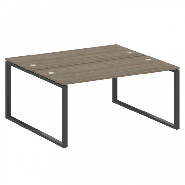 Metal System Рабочая станция на О-образном м/к БО.РАС-СП-2.4 Вяз Благородный/Металл Антрацит 1600*14