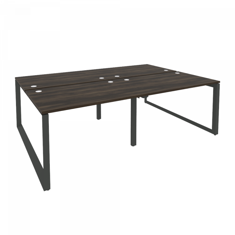 Onix Рабочая станция на О-образном м/к O.MO-D.RS-4.2.8 Дуб Мали/Металл Антрацит 2360*1635*750