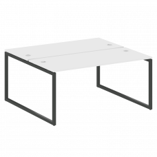 Metal System Quattro Рабочая станция на О-образном м/к 40БО.РАС-СП-2.4 Белый/Металл Антрацит 1600*14
