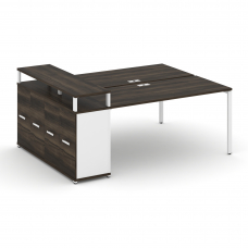 Concept Рабочая станция с опорным распаш. шкафом с верх. горизонтом CN.DRS-224 W Дуб Мали/Белый Бри