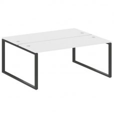 Metal System Рабочая станция на О-образном м/к БО.РАС-СП-2.5 Белый/Металл Антрацит 1800*1475*750