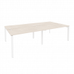Onix Рабочая станция на П-образном м/к O.MP-D.RS-4.3.7 Денвер Светлый/Металл Белый 2760*1475*750