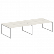 Metal System Quattro Рабочая станция на 4 места на О-образном м/к 40БО.СМ-4.5 Дуб Наварра/Металл Сер