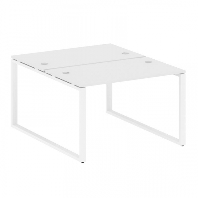 Metal System Рабочая станция на О-образном м/к БО.РАС-СП-2.2 Белый/Металл Белый 1200*1475*750