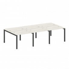 Metal System Quattro Рабочая станция на 6 раб. мест на П-образном м/к 50БП.СМ-6.1 Дуб Наварра/Металл