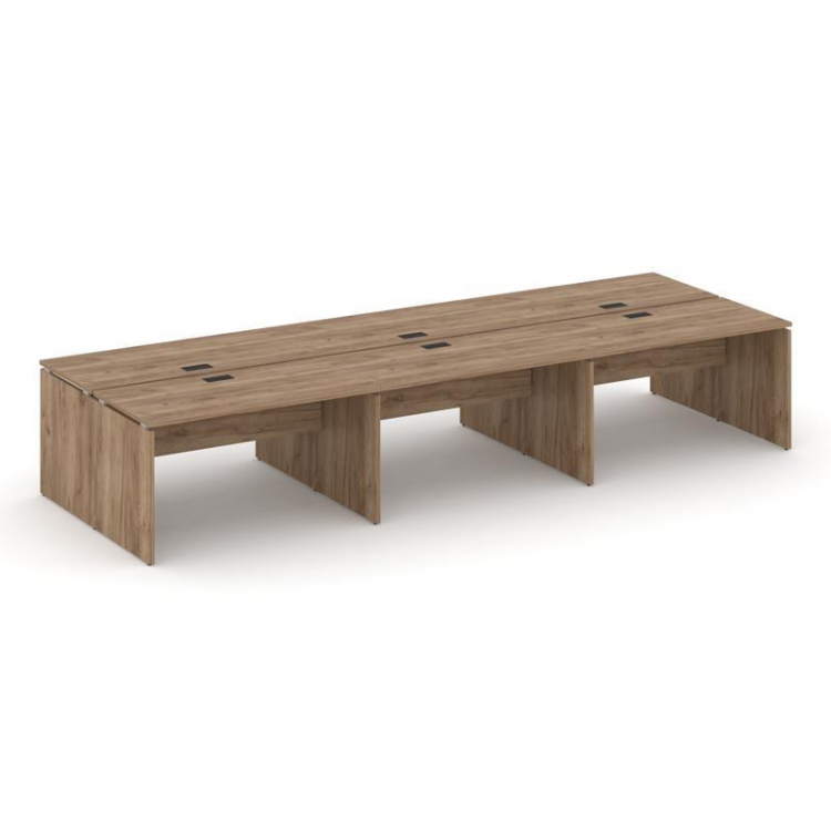 Style Project Рабочая станция 2-х сторон. SN-D.DRS-082 Дуб Табак/Черная Заглушка 3540*1632*750