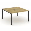 Concept Рабочая станция на 2 места CN.DRS-003 Дуб Винченцо/Металл Черный 1380*1480*750