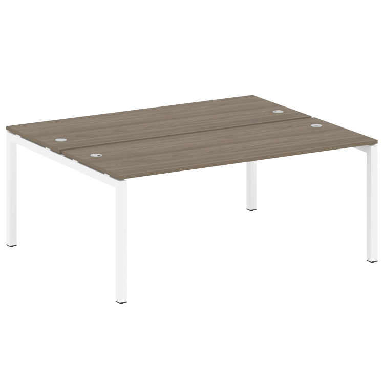 Metal System Quattro Рабочая станция на П-образном м/к 50БП.РАС-СП-2.5 Вяз Благородный/Металл Белый