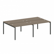 Metal System Quattro Рабочая станция на 4 места на П-образном м/к 40БП.СМ-4.2 Вяз Благородный/Металл