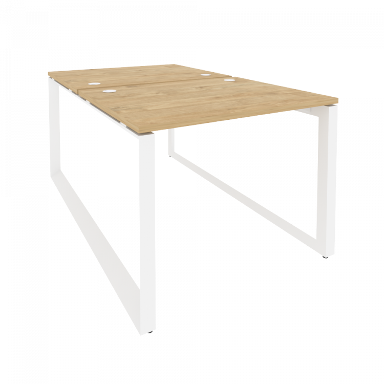 Onix Рабочая станция на О-образном м/к O.MO-D.RS-2.1.8 Тиквуд Светлый/Металл Белый 980*1635*750