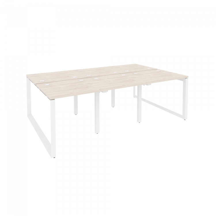 Onix Рабочая станция на О-образном м/к O.MO-D.RS-6.0.7 Денвер Светлый/Металл Белый 2340*1475*750