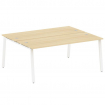 Metal System Рабочая станция на А-образном м/к БА.РАС-СП-2.5 Акация Лорка/Металл Белый 1800*1475*750