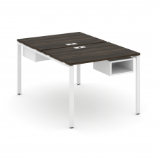 Concept Рабочая станция 2 сторонняя с подвесными тумбами на 2 места CN.DRS-101 Дуб Мали/Белый Брилли