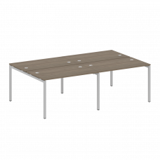 Metal System Quattro Рабочая станция на 4 места на П-образном м/к 40БП.СМ-4.2 Вяз Благородный/Металл