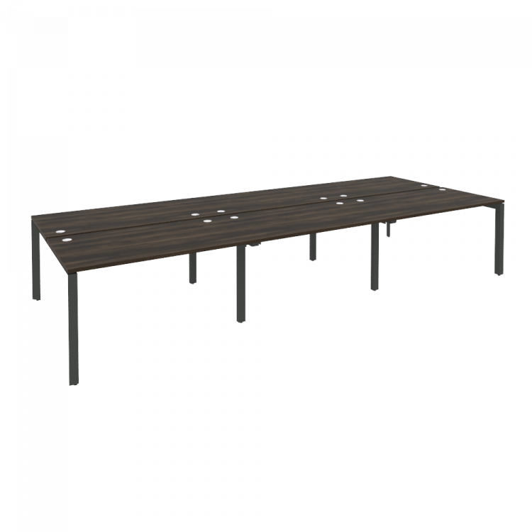 Onix Рабочая станция на П-образном м/к O.MP-D.RS-6.3.8 Дуб Мали/Металл Антрацит 4140*1635*750