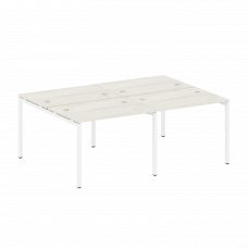 Metal System Quattro Рабочая станция на 4 места на П-образном м/к 40БП.СМ-4.1 Дуб Наварра/Металл Бел