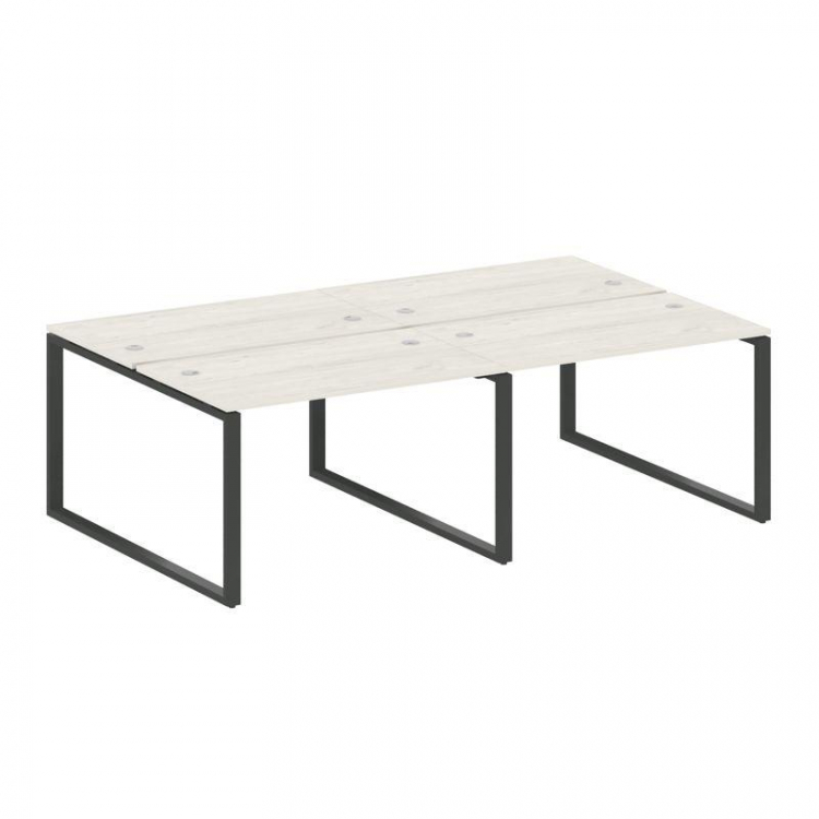 Metal System Рабочая станция на 4 места на О-образном м/к БО.СМ-4.2 Дуб Наварра/Металл Антрацит 2400