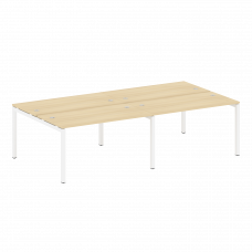 Metal System Quattro Рабочая станция на 4 места на П-образном м/к 50БП.СМ-4.3 Акация Лорка/Металл Бе