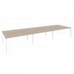 Onix Рабочая станция на П-образном м/к O.MP-D.RS-6.4.7 Дуб Аттик/Металл Белый 4740*1475*750