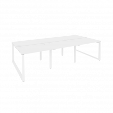 Onix Рабочая станция на О-образном м/к O.MO-D.RS-6.1.7 Белый Бриллиант/Металл Белый 2940*1475*750