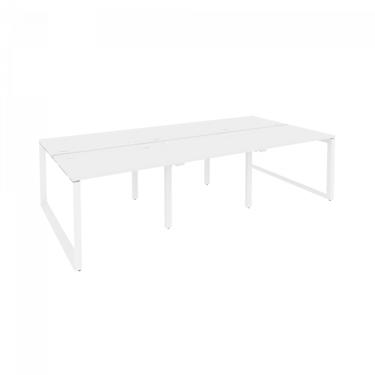 Onix Рабочая станция на О-образном м/к O.MO-D.RS-6.1.7 Белый Бриллиант/Металл Белый 2940*1475*750