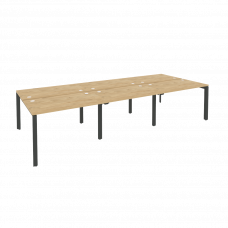 Onix Рабочая станция на П-образном м/к O.MP-D.RS-6.2.7 Тиквуд Светлый/Металл Антрацит 3540*1475*750