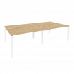 Onix Рабочая станция на П-образном м/к O.MP-D.RS-4.3.7 Тиквуд Светлый/Металл Белый 2760*1475*750