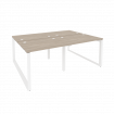 Onix Рабочая станция на О-образном м/к O.MO-D.RS-4.1.7 Дуб Аттик/Металл Белый 1960*1475*750