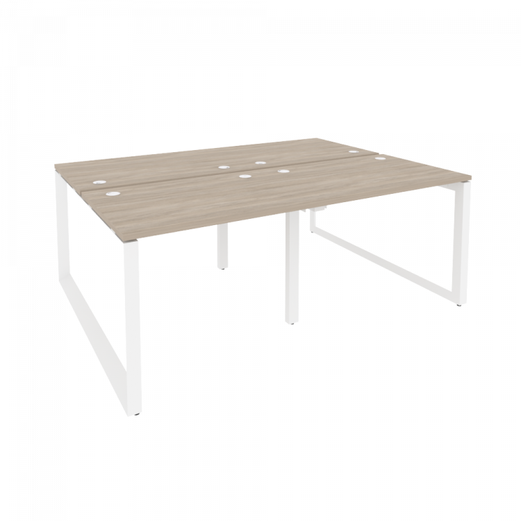 Onix Рабочая станция на О-образном м/к O.MO-D.RS-4.1.7 Дуб Аттик/Металл Белый 1960*1475*750