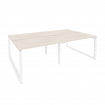 Onix Рабочая станция на О-образном м/к O.MO-D.RS-4.2.7 Денвер Светлый/Металл Белый 2360*1475*750