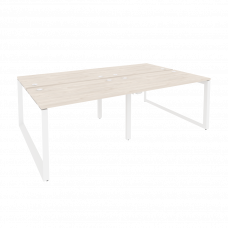 Onix Рабочая станция на О-образном м/к O.MO-D.RS-4.2.7 Денвер Светлый/Металл Белый 2360*1475*750