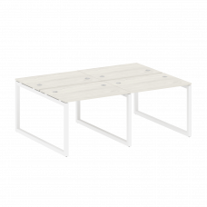 Metal System Quattro Рабочая станция на 4 места на О-образном м/к 50БО.СМ-4.1 Дуб Наварра/Металл Бел