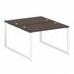 Metal System Рабочая станция на О-образном м/к БО.РАС-СП-2.2 Венге Цаво/Металл Белый 1200*1475*750