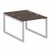 Metal System Quattro Рабочая станция на О-образном м/к 50БО.РАС-СП-2.1 Венге Цаво/Металл Серый 1000*