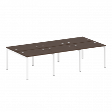 Metal System Quattro Рабочая станция на 6 раб. мест на П-образном м/к 50БП.СМ-6.1 Венге Цаво/Металл