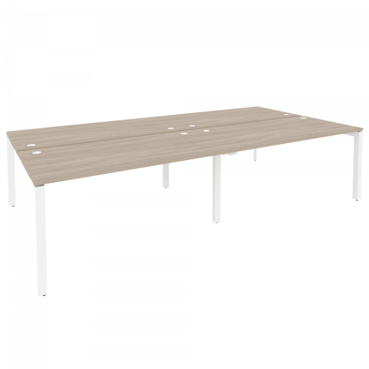Onix Рабочая станция на П-образном м/к O.MP-D.RS-4.4.8 Дуб Аттик/Металл Белый 3160*1635*750