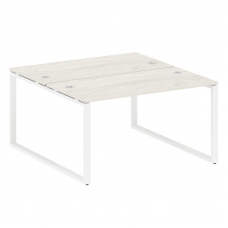 Metal System Рабочая станция на О-образном м/к БО.РАС-СП-2.3 Дуб Наварра/Металл Белый 1400*1475*750