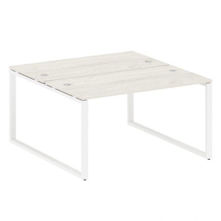 Metal System Рабочая станция на О-образном м/к БО.РАС-СП-2.3 Дуб Наварра/Металл Белый 1400*1475*750
