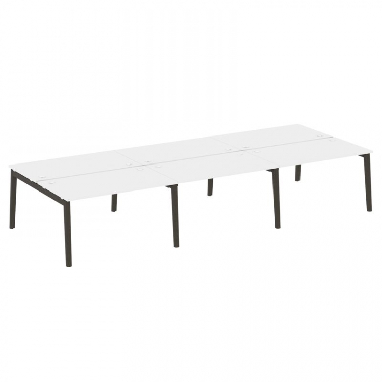 Onix Wood Рабочая станция OW.D.RS-6.3.8 Белый Бриллиант/Дуб Темный/Металл Антрацит 4140*1635*750