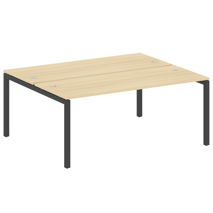 Metal System Quattro Рабочая станция на П-образном м/к 50БП.РАС-СП-2.5 Акация Лорка/Металл Антрацит