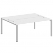 Metal System Рабочая станция на П-образном м/к БП.РАС-СП-2.5 Белый/Металл Серый 1800*1475*750