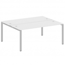 Metal System Рабочая станция на П-образном м/к БП.РАС-СП-2.5 Белый/Металл Серый 1800*1475*750
