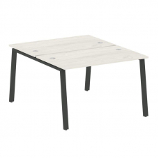 Metal System Рабочая станция на А-образном м/к БА.РАС-СП-2.2 Дуб Наварра/Металл Антрацит 1200*1475*7