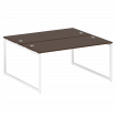 Metal System Quattro Рабочая станция на О-образном м/к 40БО.РАС-СП-2.4 Венге Цаво/Металл Белый 1600*