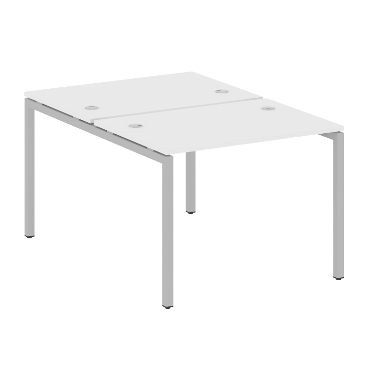 Metal System Quattro Рабочая станция на П-образном м/к 40БП.РАС-СП-2.1 Белый/Металл Серый 1000*1475*