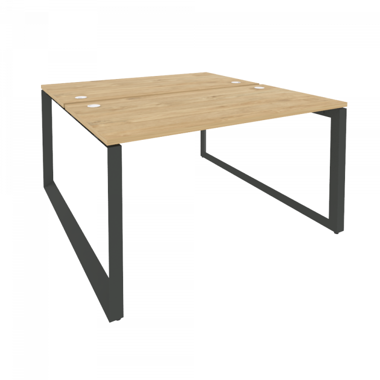 Onix Рабочая станция на О-образном м/к O.MO-D.RS-2.3.7 Тиквуд Светлый/Металл Антрацит 1380*1475*750