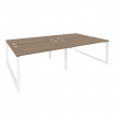 Onix Рабочая станция на О-образном м/к O.MO-D.RS-4.3.8 Дуб Аризона/Металл Белый 2760*1635*750